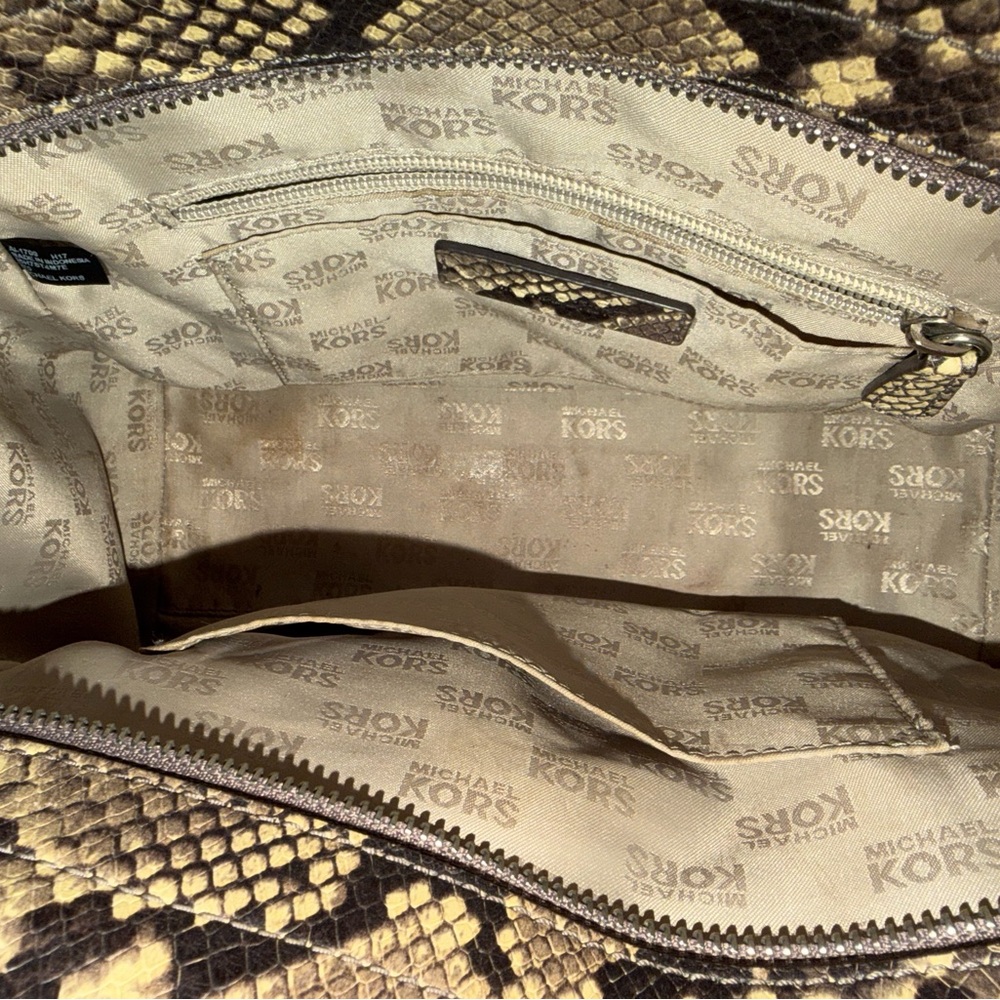 Michael Kors Snake Print Satchel Crossbody - Picture 13 of 13